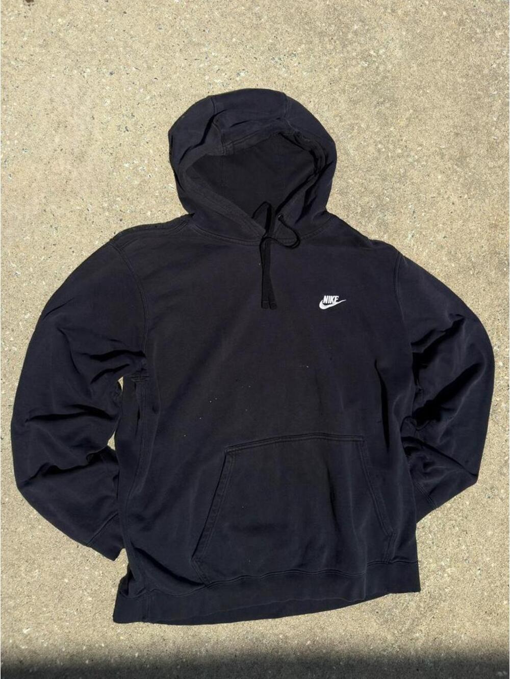 Nike Sportswear Black Pullover Hoodie Swoosh XL